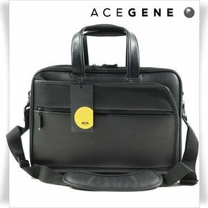  new goods 1 jpy ~* regular price 4.1 ten thousand ACEGENE Ace Gene men's 2WAY business bag black briefcase high capacity extract bread double 59103 *1877*