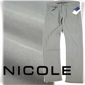 新品1円～★ニコル セレクション NICOLE selection メンズ ストレッチ ストレート カラーデニム パンツ 48 L グレー ◆1888◆