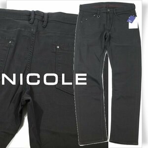  new goods 1 jpy ~* Nicole selection NICOLE selection men's stretch Brown strut color Denim pants 48 L jeans black *2110*