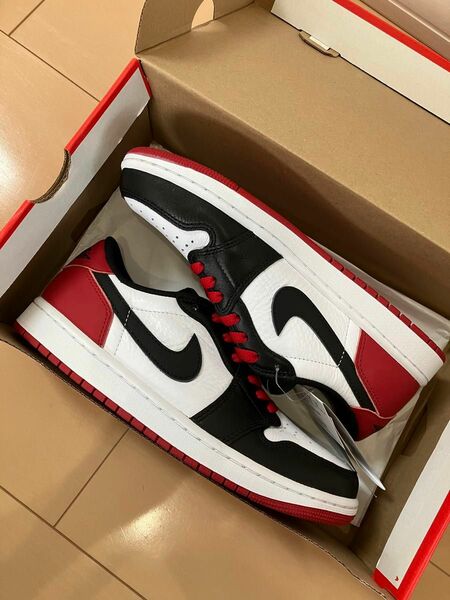 Nike Air Jordan 1 Retro Low OG "Black Toe"ジョーダン1 ロー ブラック トゥ 26.5