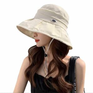 UVカット 帽子 レディース 日焼け防止 小顔効果 折りたたみ 女優帽.ベージュ