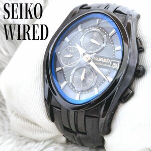 【訳アリ】SEIKO WIRED クロノグラフ メンズ 腕時計