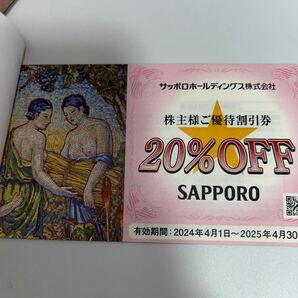 サッポロホールディングス 株主優待券1冊 送料無料定形郵便の画像2