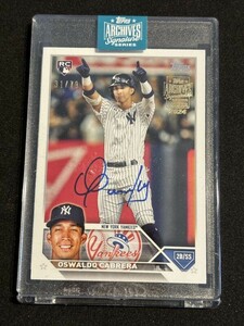 2024 Topps Archives Signatures Baseball Oswald Cabrera Auto /79