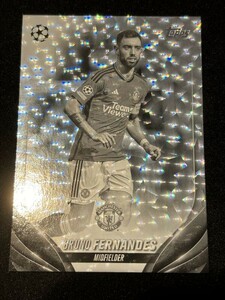 2023-24 Topps UEFA Competitions Soccer Bruno Fernandes Black and White Icy /150