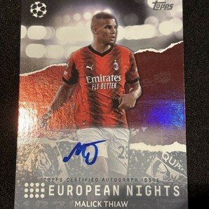 2023-24 Topps UEFA Competitions Soccer Malick Thiaw EUROPIAN NIGHTS Autoの画像1