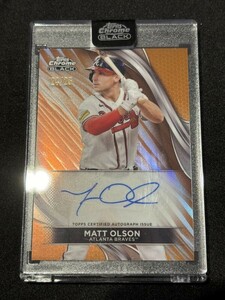 2024 Topps Chrome Black Baseball Matt Olson Auto Orange /25