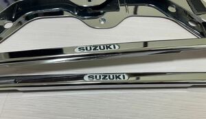 スズキ　SUZUKI 車用 純正 ナンバーフレーム ナンバープレートカバー 送料無料 2枚セット