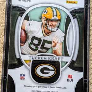 【NFL】2023 PANINI CERTIFIED FOOTBALL ROOKIE ROLL CALL #RRCS-11 TUCKER KRAFT PACKERS TE の画像2