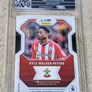 【EPL】2021 Panini Prism England Premier Leage KYLE WALKER-PETERS AUTO Southampton Southampton #2 HGA GRADING 9.0の画像2