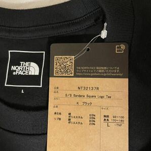 【新品】ノースフェイス 直営店限定Tシャツ 【 Lサイズ】バンダナ スクエアロゴティー ブラックTHE NORTH FACE 限定Tシャツ NT32137Rの画像3