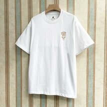 定番 定価2万 FRANKLIN MUSK・アメリカ・ニューヨーク発 半袖Tシャツ 綿100％ お洒落 英字 バラ カットソー 日常 ユニセックス サイズ4_画像10