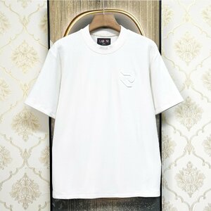 最高級EU製＆定価3万◆UABONI*ユアボニ*半袖Tシャツ*フランス*パリ発◆高品質カシミヤ ソフト 無地 サマーニット プルオーバー トップス 48