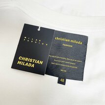 定価2万★christian milada・ミラノ発・半袖Tシャツ★コットン100％ 人気 薄手 個性 クリスマス トップス カットソー プレゼント 2XL/52_画像8