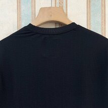 最高級 定価3万 FRANKLIN MUSK・アメリカ・ニューヨーク発 半袖Tシャツ シルク/綿混 薄手 涼しい 通気 ストレッチ性 紳士 サイズ4_画像4