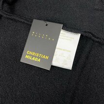 定価7万★christian milada・ミラノ発・ジャケット★高級ミンク/カシミヤ混 ユニーク 上品 着痩せ ゆったり コート 通勤 レディース L/38_画像10