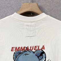 定番・半袖Ｔシャツ 定価2万◆Emmauela・イタリア・ミラノ発◆コットン100％ 快適 個性 通気吸汗 スウェット カットソー トレンド M/46_画像5