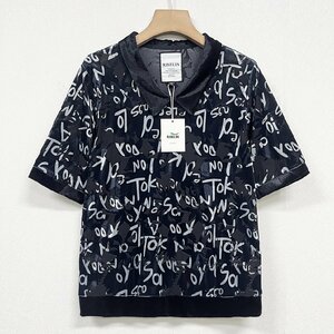 新作ヨーロッパ製※定価2万◆ブルガリア発※RISELIN 半袖Tシャツ 薄手 速乾 透かし 個性 折り襟 トップス スウェット 夏服 レディース XL