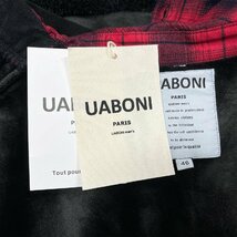 ★★逸品EU製＆定価5万◆UABONI*Paris*セーター*ユアボニ*パリ発◆豪華ミンク/カシミヤ混 防寒 重ね着風 金糸刺繍 チェック柄 紳士 M/46_画像9