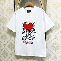 高級EU製＆定価2万◆UABONI*Paris*半袖Tシャツ*ユアボニ*パリ発◆高品質綿100% 快適 吸汗 個性 カットソー スウェット カップル 男女兼用XL_画像7