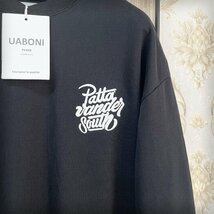 一枚限定EU製＆定価4万◆UABONI*Paris*トレーナー*ユアボニ*パリ発◆コットン100％ 春夏 シンプル プルオーバー パーカー L/48サイズ_画像8