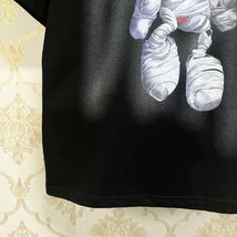 個性EU製＆定価2万◆UABONI*ユアボニ*半袖Tシャツ*フランス*パリ発◆コットン100％ 通気 ゆったり キャラクター クマ カットソー 夏 XL_画像5
