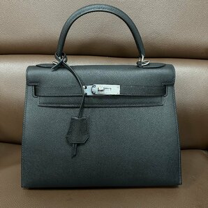 新品未使用 ◆HERMES エルメス◆ ケリー28 外縫い B刻印 ヴォーエプソン ハンドバッグ トートバッグ Kelly 2way ブランド レディースの画像1