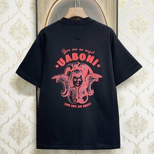 新作EU製＆定価2万◆UABONI*Paris*半袖Tシャツ*ユアボニ*パリ発◆上質 通気 薄手 個性 キューピッド カットソー ユニセックス 夏 2XL/52