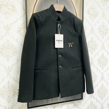 最高級EU製＆定価7万◆UABONI*Paris*テーラードジャケット*ユアボニ*パリ発◆上級カシミヤ 無地 保温 ブレザー 紳士 ビジネス XL/50サイズ_画像10