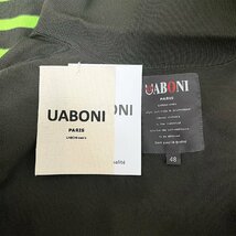 上級EU製＆定価4万◆UABONI*Paris*長袖ポロシャツ*ユアボニ*パリ発◆上品 快適 ボーダー柄 ニット トップス レジャー リラックス M/46_画像9