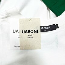 新作EU製＆定価2万◆UABONI*Paris*半袖Tシャツ*ユアボニ*パリ発◆快適 吸汗 速乾 異素材 切替 カットソー スウェット 個性 リラックス XL_画像8