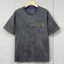 定番・半袖Tシャツ 定価2万◆Emmauela・イタリア・ミラノ発◆上品 通気 個性 オシャレ ウオッシュ加工 キラキラ トップス ストリート日常48_画像1