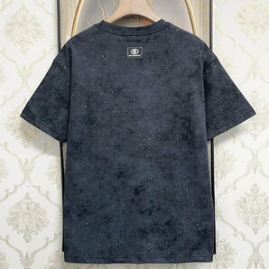 人気EU製＆定価2万◆UABONI*Paris*半袖Tシャツ*ユアボニ*パリ発◆高級 快適 薄手 キラキラ ウォッシュ加工 カットソー おしゃれ 街着 Mの画像2