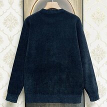 ★★最高峰EU製＆定価5万◆UABONI*Paris*セーター*ユアボニ*パリ発◆カシミヤ100％ 裏起毛 防寒 保温 高級刺繍 シンプル カジュアル XL/50_画像2