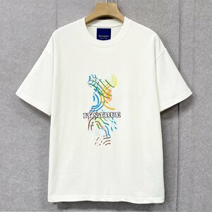 逸品・半袖Tシャツ 定価2万◆Emmauela・イタリア・ミラノ発◆コットン100% 薄手 通気 クマ おしゃれ カラフル 定番 M/46サイズ