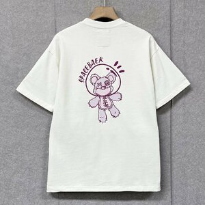 個性・半袖Tシャツ 定価2万◆Emmauela・イタリア・ミラノ発◆コットン100％ 快適 吸汗 クマ 個性 トップス アメカジ 日常 XL/50サイズ