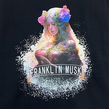 個性 定価2万 FRANKLIN MUSK・アメリカ・ニューヨーク発 半袖Tシャツ 薄手 快適 通気 イラスト カットソー レジャー ユニセックス 夏 1_画像3