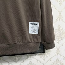 ★★高級EU製＆定価5万◆UABONI*Paris*トレーナー*ユアボニ*パリ発◆米国産コットン100％ 長袖 英字柄 プルオーバー 日常 レジャー M/46_画像6