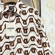 個性EU製＆定価4万◆UABONI*Paris*長袖シャツ*ユアボニ*パリ発◆人気 快適 ソフト お洒落 総柄 トップス アメカジ カジュアル 2XL/52サイズ_画像5