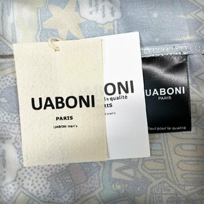 個性EU製＆定価3万◆UABONI*Paris*アロハシャツ*フランス*パリ発◆高級 薄手 快適 半袖 オープンカラー 総柄 お洒落 スウェット XL/50の画像9