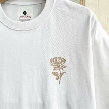 定番 定価2万 FRANKLIN MUSK・アメリカ・ニューヨーク発 半袖Tシャツ 綿100％ お洒落 英字 バラ カットソー 日常 ユニセックス サイズ4_画像4