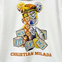 定価4万★christian milada・ミラノ発・パーカー★コットン100% 個性 長袖 モノグラム クマ プルオーバー ベアブリック/Bearbrick L/48_画像5