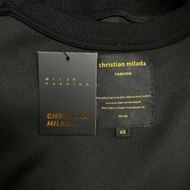 定価4万★christian milada・ミラノ発・トレーナ★コットン100% ソフト 通気 快適 個性 スタイリッシュ ゆったり 男女兼用 日常 2XL/52_画像8