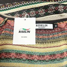 春夏ヨーロッパ製※定価5万◆ブルガリア発※RISELIN カーディガン ニット ジャケット 薄手 柔らかい レトロ 総柄 民族風 個性 日常着 M/46_画像10