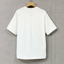 新作・半袖Tシャツ 定価2万◆Emmauela・イタリア・ミラノ発◆コットン100％ 速乾 吸汗 薄手 バラ ロゴ カットソー 定番 男女兼用 M/46サイ_画像2