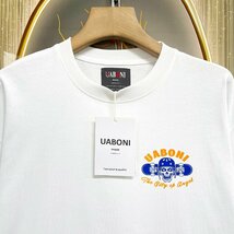 個性EU製＆定価2万◆UABONI*Paris*半袖Tシャツ*ユアボニ*パリ発◆コットン100％ 吸汗 ソフト 快適 遊び心 アメカジ ストリート 街着 2XL_画像4