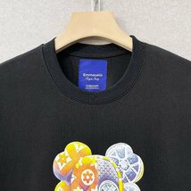 個性・半袖Tシャツ 定価2万◆Emmauela・イタリア・ミラノ発◆米国綿 吸湿 薄手 モノグラム おしゃれ ベアブリック/Bearbrick 2XL/52サイズ_画像4