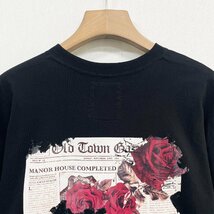 絶賛ヨーロッパ製※定価2万◆ブルガリア発※RISELIN 半袖Tシャツ コットン100％ 柔らかい 吸汗速乾 バラ イラスト スウェット 男女兼用夏 M_画像4