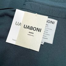 ★★最上級EU製＆定価4万◆UABONI*Paris*ポロシャツ*ユアボニ*パリ発◆高級リネン/麻生地 上品 紳士 通気 ビジネス 通勤 ゴルフ XL/50_画像9