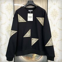 ★★個性EU製＆定価5万◆UABONI*Paris*トレーナー*ユアボニ*パリ発◆米国産コットン100％ 暖か カシューナッツ柄 プルオーバー レジャー L_画像1